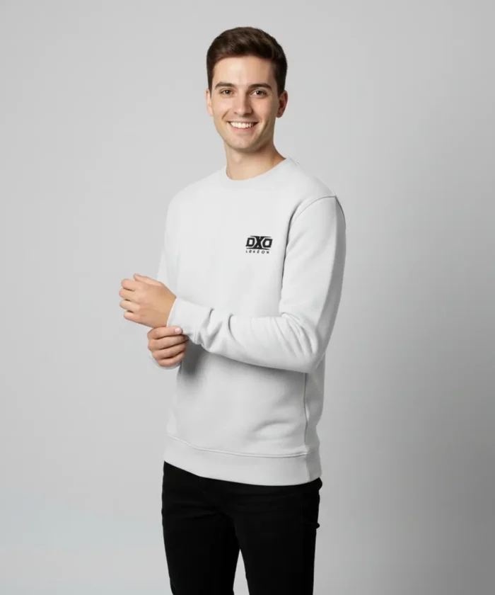 Premium Men’s Light Grey Crew Neck Sweatshirts