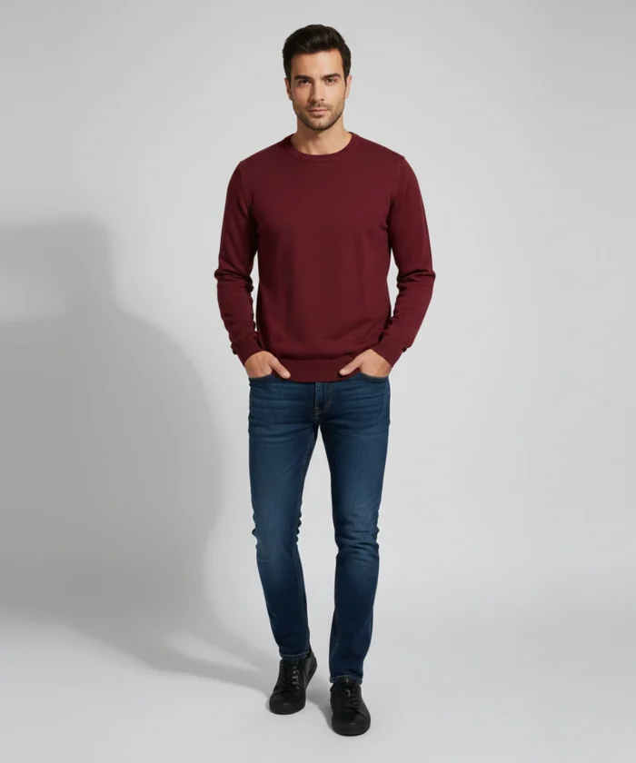 Burgandy crew neck pullover