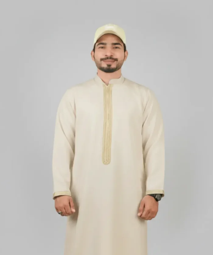 Premium Men’s Modern Thobe –CAMEL BIEGE