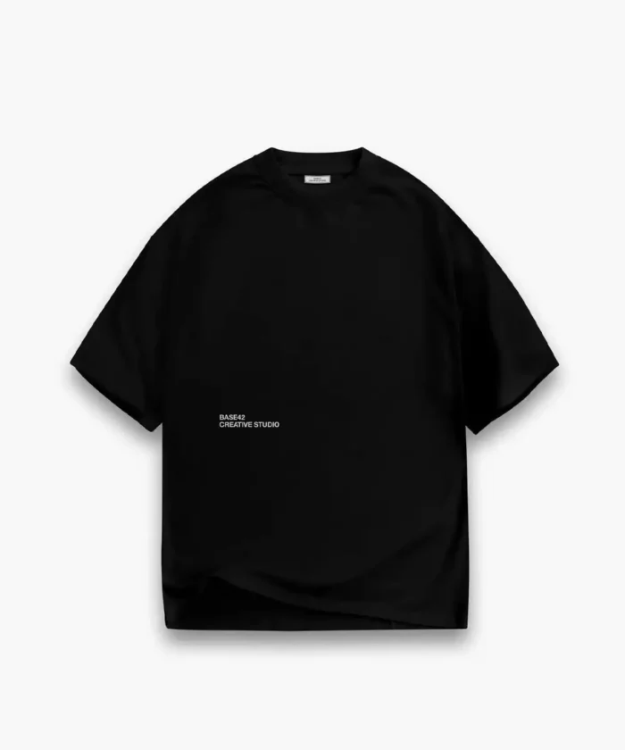 Men’s Oversized Black T-Shirt – Premium Cotton Printed  Streetwear Tee 911